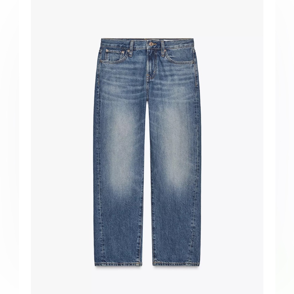 Zara Blue Ankle Cropped Jeans